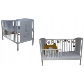 Postelja BRUNO, bela, kavč, 120x60