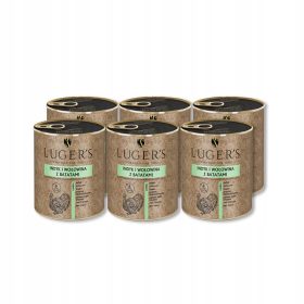   Lugerjeva mokra pasja hrana za pse z indijanskim in govejim mesom ter sladkim krompirjem 6 x 800 g