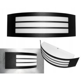 Vrtna LED stenska svetilka NNLED črna E27 40 W