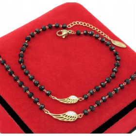 RNI KOMPLET PEREL KRIL IN CIRKONOV IZ JEKLA 316