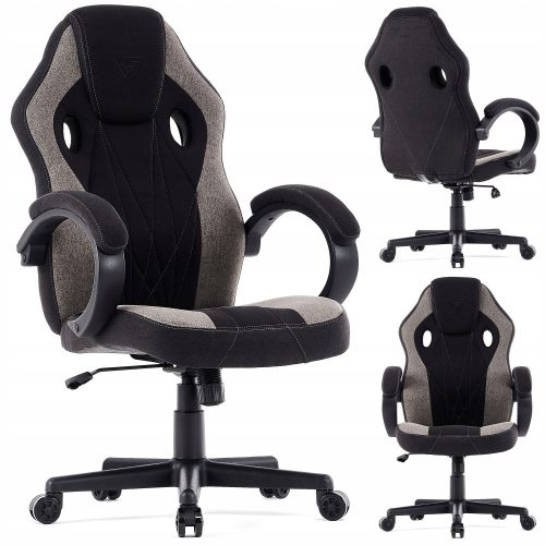 Gaming stol Sense7 Prism, črno-sivo blago
