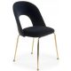 Eleganten stol Halmar Velvet črna zlata K385
