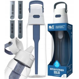    Dafi Solid 0,7 l denim filter plastenka + Filter vložek za Dafi SOFT in SOLID plastenke, 3 kom.