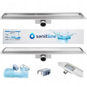   SANITLINE CERAMIC linearni odtok 110 cm 2v1 ZA PLOŠČICE ALI GLADEK