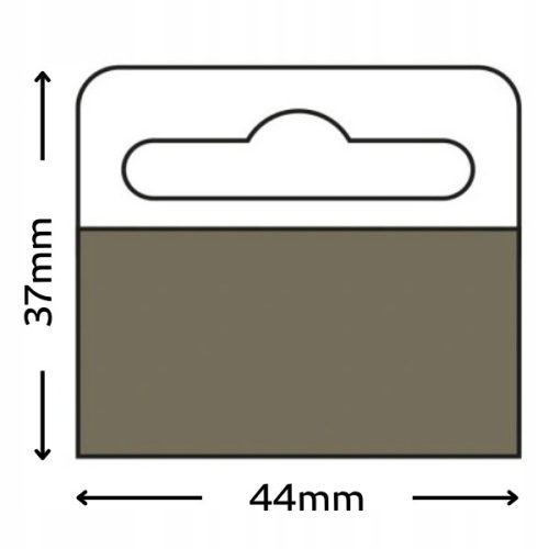 Euro Elastični Obešalniki s Močnim Lepilom 37x44 mm 1000 Kosov