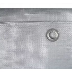 Večnamenska ojačana cerada, srebrna, 130g/m², 8x10m