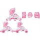 Rolerji Raven Princess Pink, beli, roza, velikosti 26-29