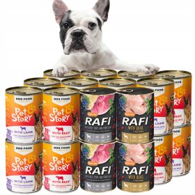 RAFI PETSTORY Mešanica okusov z 70% mesom SET 24x400g