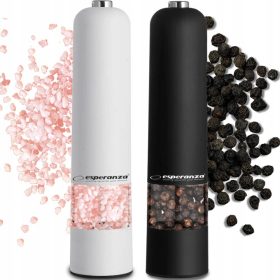   Električni mlinček za poper in sol Esperanza Malabar 150 W bel