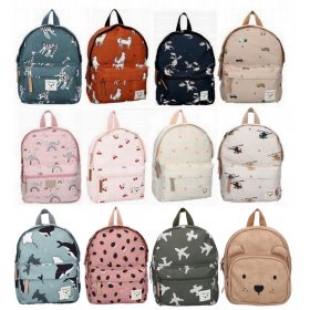   Potovalni nahrbtnik Kidzroom z več predelki za fante in deklice v odtenkih roza