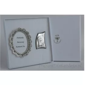  Srebrna slika + okvir za spomin na prvo sveto obhajilo