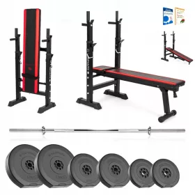    SAPPHIRE GYM 56kg bodybuilding SET BENCH štangla UTEŽI štangla