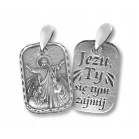 Medal z napisom "Jezus, poskrbi za to"