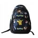 olski nahrbtnik Pikachu s Pokemon motivom in več predelki, črne barve z odtenki zelene