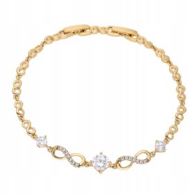 ZLATA DAMSKA BRANSOLETKA IZ KIRURŠKEGA JEKLA 18K