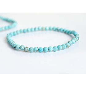 Naravna turkizna fasetirana kroglica 4,3 mm