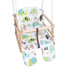 Gugalnik za otroke s lesenimi palicami in vzmetnico