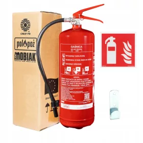   Gasilni aparat na prah MOBIAK GP6x 6kg ABC z obešalom in znakom 15x15