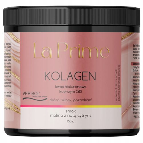 Kolagen La Prime VERISOL® z okusom maline in limone za zdravo kožo, lase in nohte