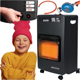 Plinski grelnik za jeklenke 4200W črn 420 x 730 mm