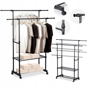 Wieszak za oblačila Massido s kovinsko konstrukcijo