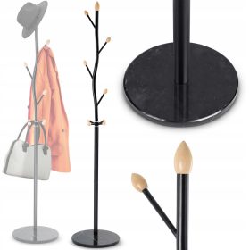 Talni obešalnik iz črnega marmorja Massido