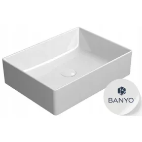Pravokotni umivalnik GSI Kube X - Sijaj bel velik 50cm