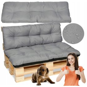   Vrtna blazina za pohištvo, paletna klop, 120x80+120x38 jeklo