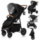 Voziček za otroke Lionelo Natt Black Onyx 22 kg