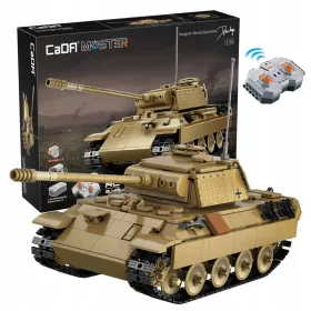   Kocke Konstrukcijski Mačka Tank Daljinsko Voden CADA Master Združljiv s Panther Tank
