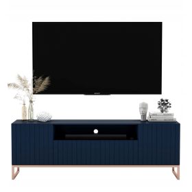   Elegantna TV omarica ELPIS 2 v mornarsko modri barvi 150 cm x 51,5 cm x 36,5 cm
