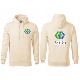 Malfini moški pulover s kapuco in lastnim tiskom