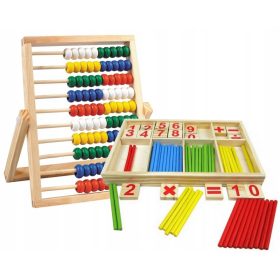   Dreveseni računalni abakus Starpak + barvne številke Pro Kids