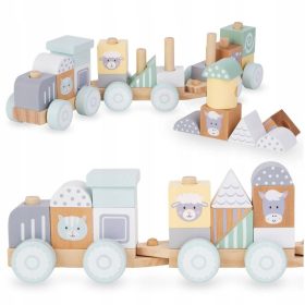 Drevesni vlak s kockami za fanta - Kmetija
