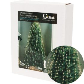 Lučke za božično drevo Goliat 5 m 672 LED toplo bela