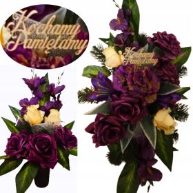   Pokopališka dekoracija SET kompozicija in šopek SESTAVA za nagrobno