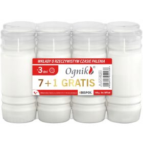 Parafinski svečni vložki Bispol WP3 72h, 8 kosov