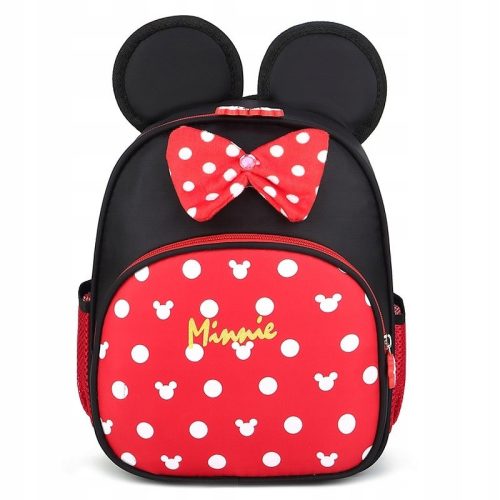 Enotneni šolski nahrbtnik Minnie Mouse z 3D elementi, črn