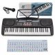 Meike MK-632 Otroška klavirna tipkovnica s mikrofonom in nalepkami za note