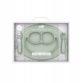   EZPZ Komplet silikonskih posod Mini Feeding Set pastelna zelena