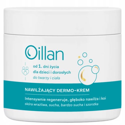 Vlažilna in regeneracijska krema Oillan Dermo z ovsenim oljem - 500 ml