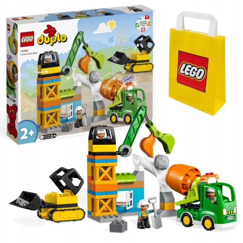 LEGO Duplo Gradbišče z žerjavom in avtomatskim mešalnikom betona