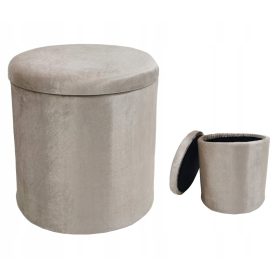 Plaza torbica z predalom Round Velvet J. Bež