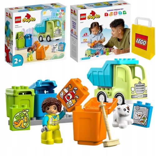 LEGO Duplo Kamion za recikliranje + LEGO papirnata vrečka 6315786 Rumena 24x8x18 cm