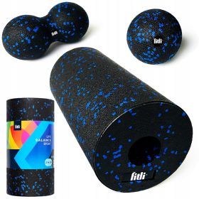 Fitli masažni valj 30 cm x 15 cm črn-zelen