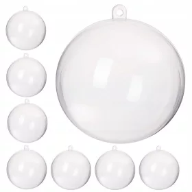 Bombka iz akrila Springos 8x za dekupiranje, 12 cm, 8 kosov