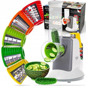 ADLER EUROPE Električni rezalnik zelenjave s 5 nasadki 150W