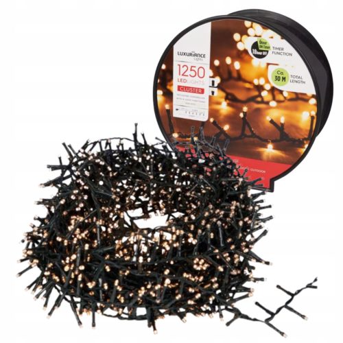 Lučke Luxuriance 1250 LED lučke za novoletno jelko 30m tople bele svetlobe
