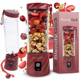   BlendyGo 3 Mini Smoothie Mixer USB brezžični mešalnik 250 W Burgundija
