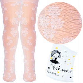 Vzorčaste otroške hlačne nogavice za deklice